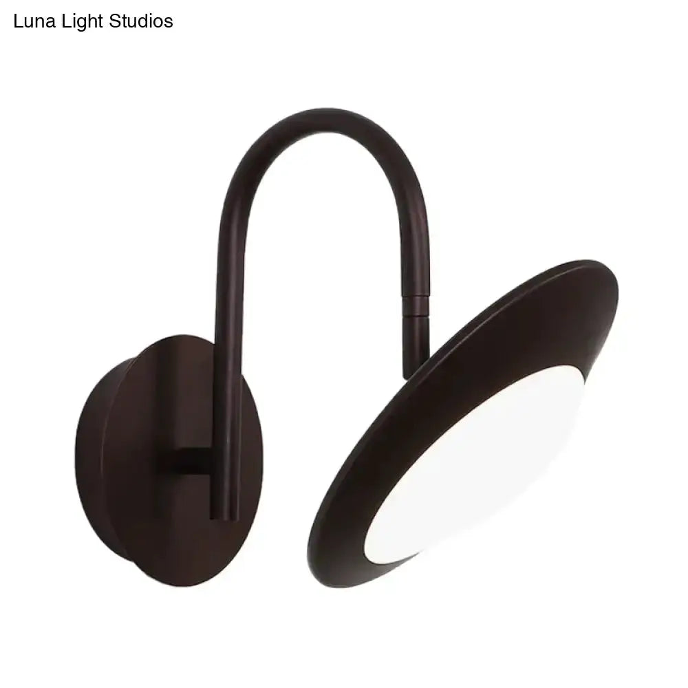 Decorbites rotatable wall sconce lamp, modern white & coffee finish, LED bedroom light on Tampa Home & Garden Store
