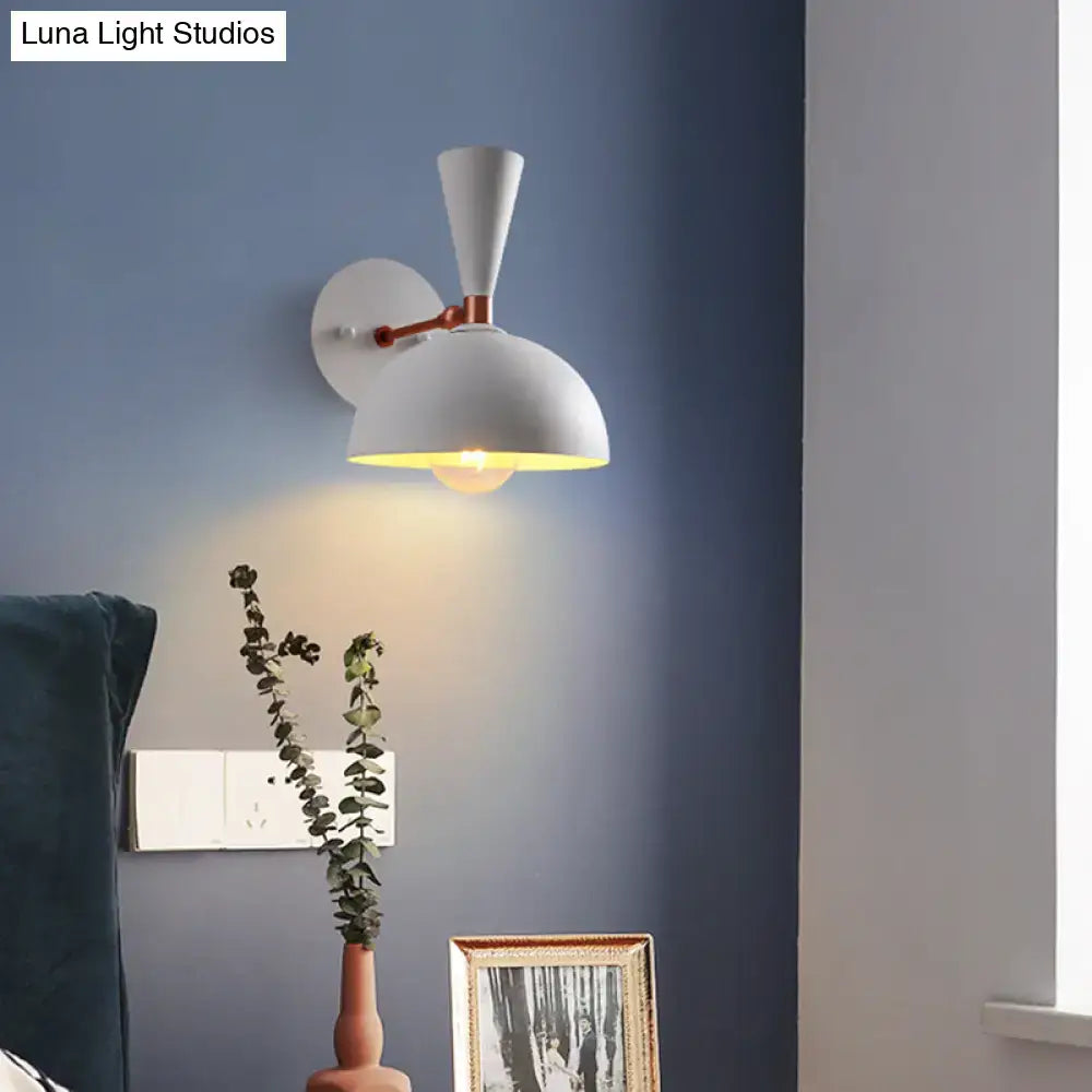 White Copper Dome Sconce by Decorbites, wall-light with copper accents on Tampa Home & Garden Store