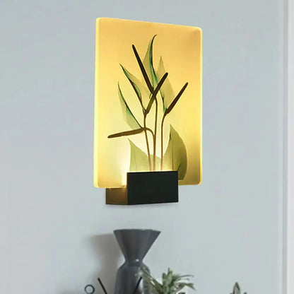 Modern White Flower Bird Wall Lamp for Bedroom