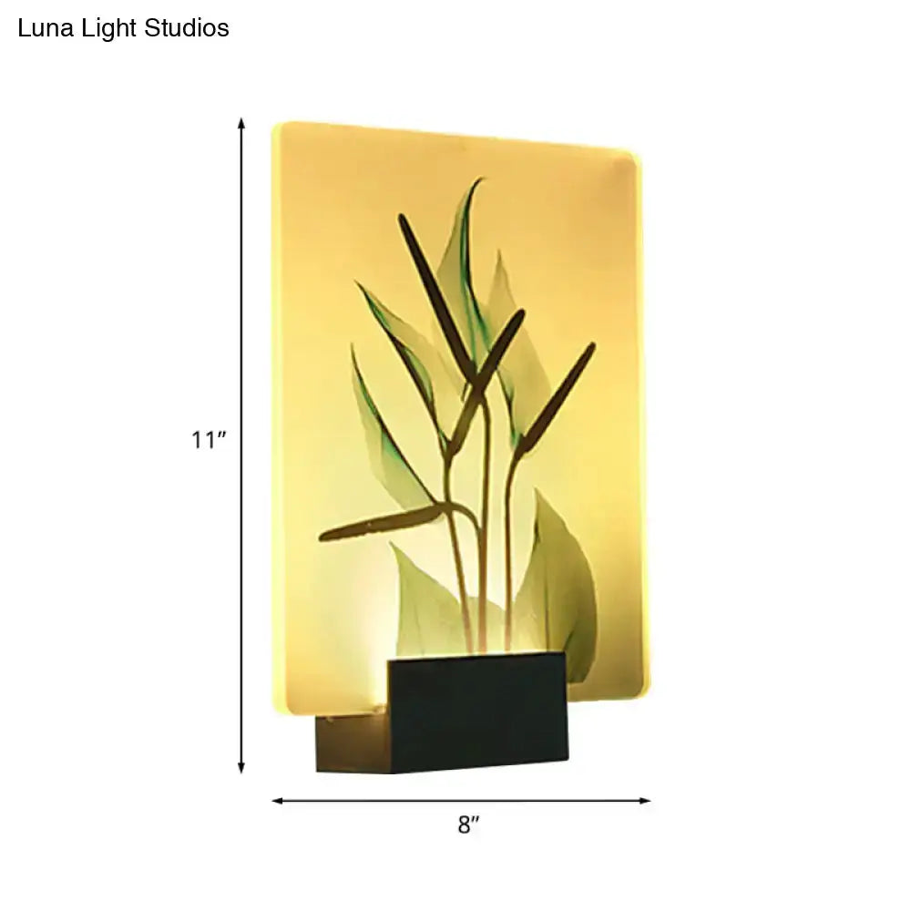 Modern White Flower Bird Wall Lamp for Bedroom
