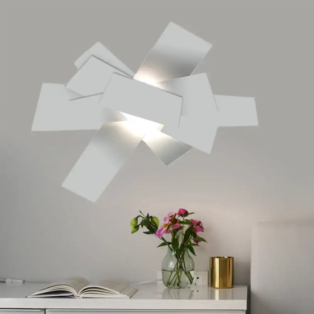White geometric ceiling light by Decorbites, modern starburst fixture for living spaces on Tampa Home & Garden Store