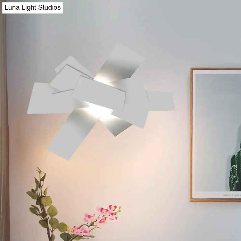 White geometric ceiling light by Decorbites, modern white panel cube cluster on Tampa Home & Garden Store