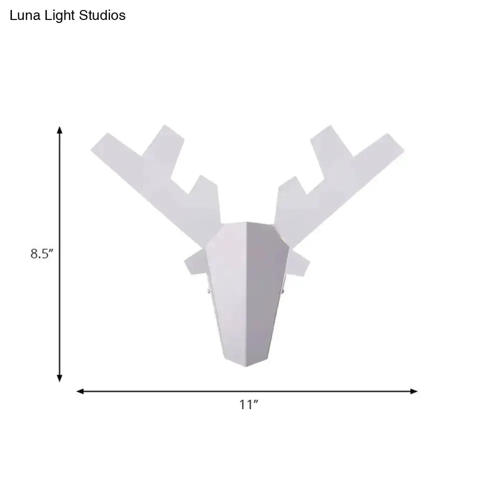 Decorbites modern white geometric reindeer wall lamp sconce for bedroom on Tampa Home & Garden Store