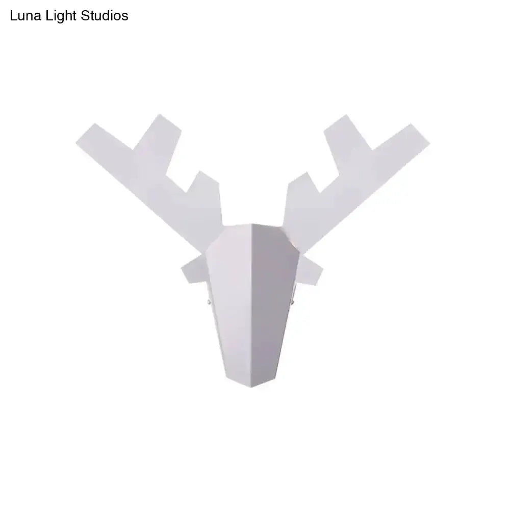 Modern white geometric reindeer wall lamp decorative sconce light Decorbites on Tampa Home & Garden Store