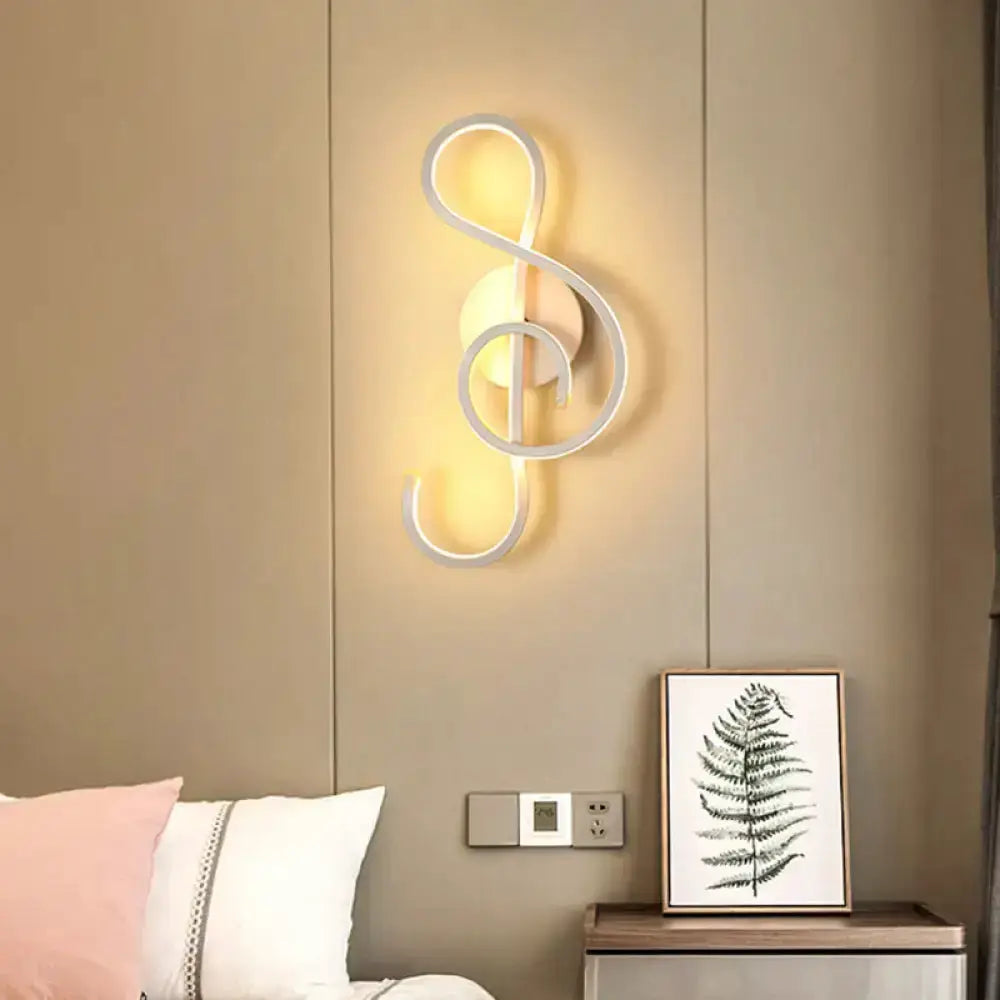 White Geometric Wall Lamp for Stairway Warm Light