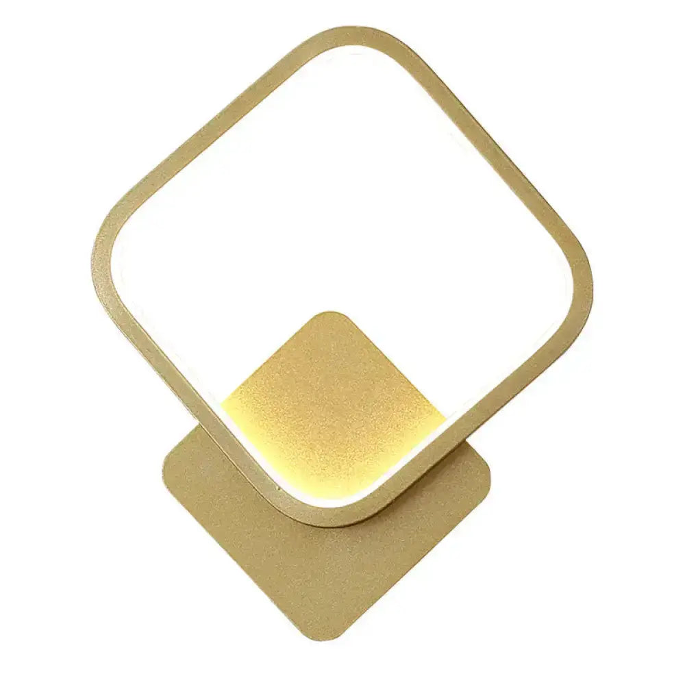 White Geometric Wall Lamp for Stairway Warm Light