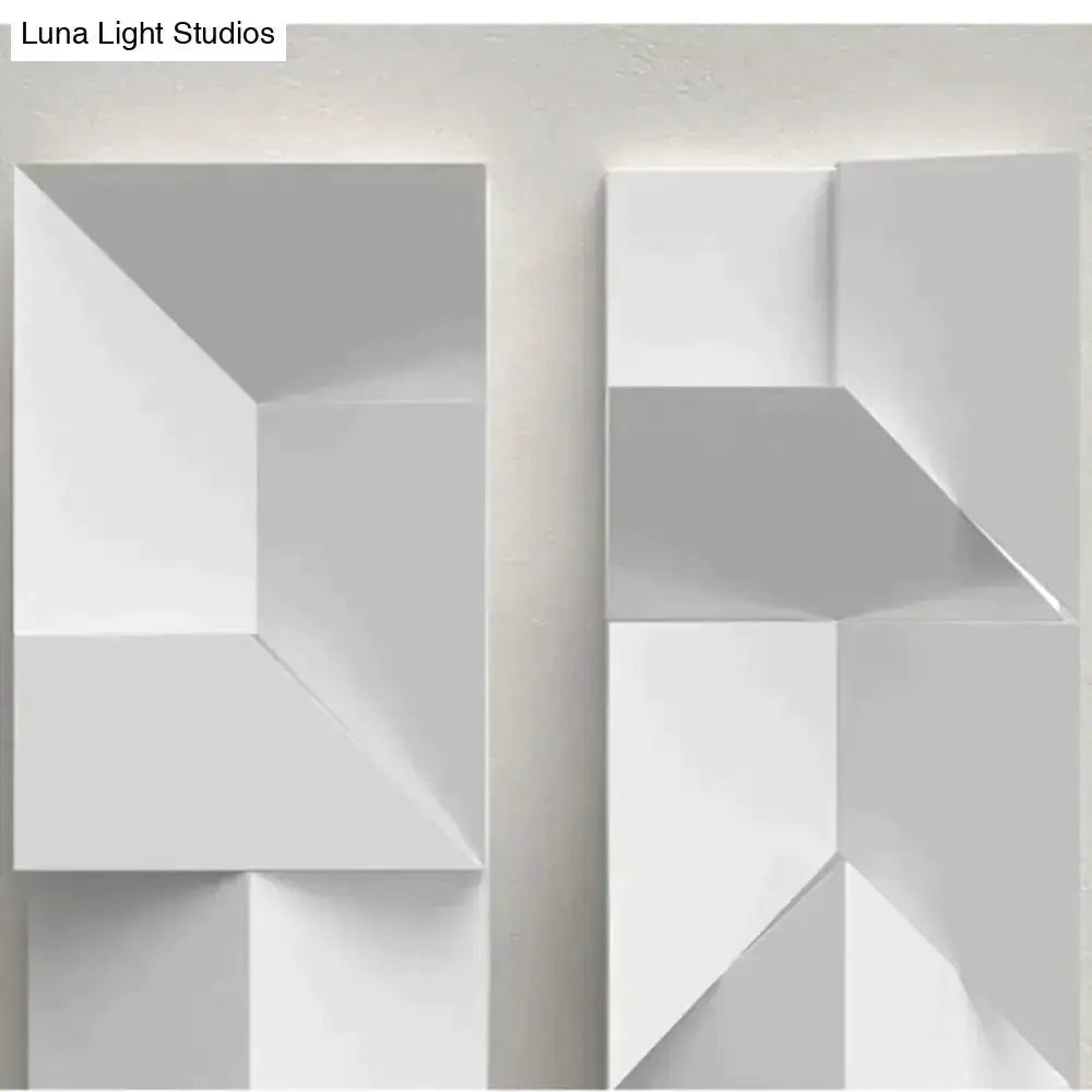 Modern White Geometric Wall Lamp for Living Room