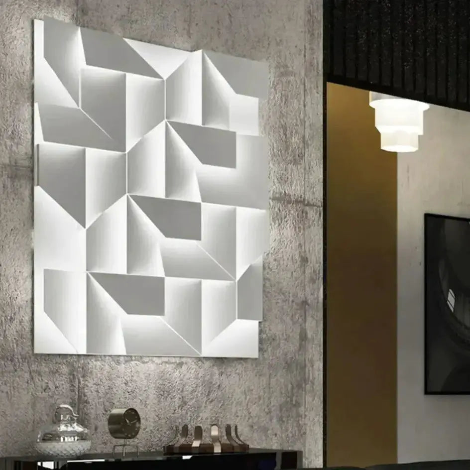 Modern White Geometric Wall Lamp for Living Room