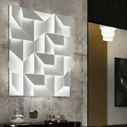 Modern White Geometric Wall Lamp for Living Room