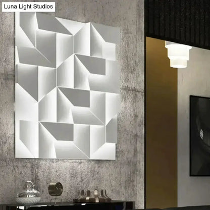 Modern White Geometric Wall Lamp for Living Room