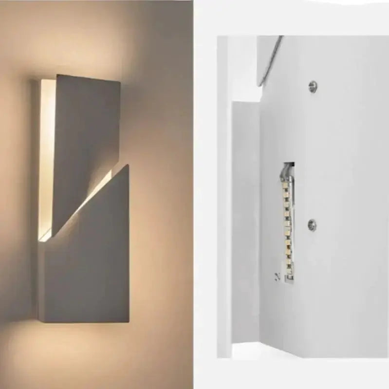 Modern White Geometric Wall Lamp for Living Room