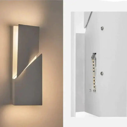 Modern White Geometric Wall Lamp for Living Room