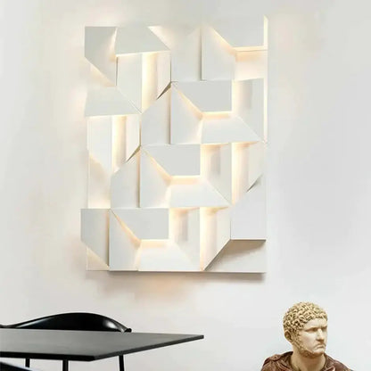 Modern White Geometric Wall Lamp for Living Room