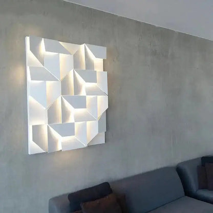 Modern White Geometric Wall Lamp for Living Room