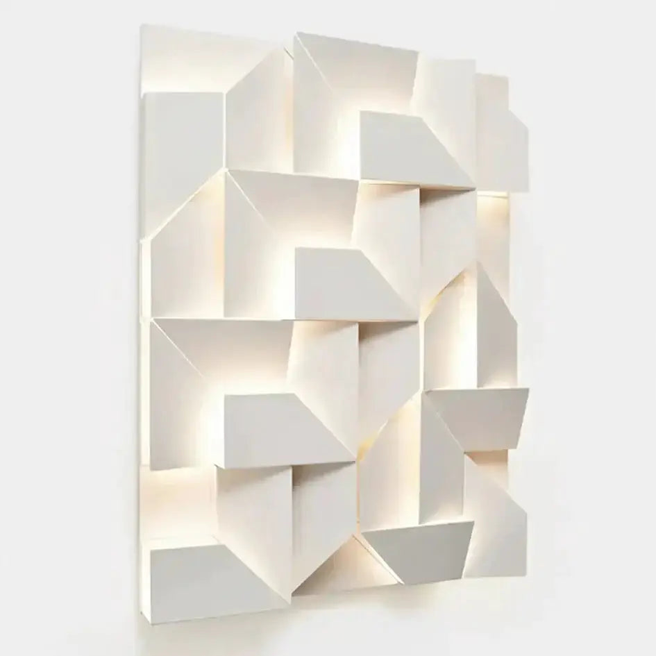 Modern White Geometric Wall Lamp for Living Room