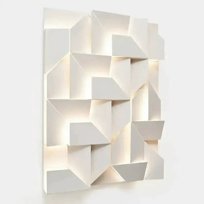 Modern White Geometric Wall Lamp for Living Room