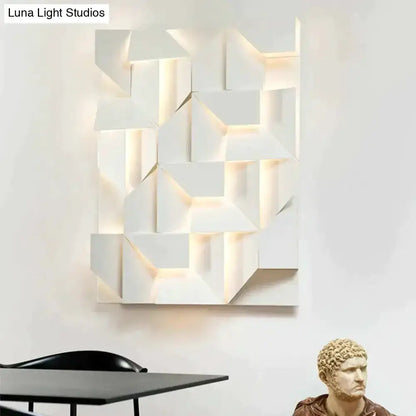 Modern White Geometric Wall Lamp for Living Room