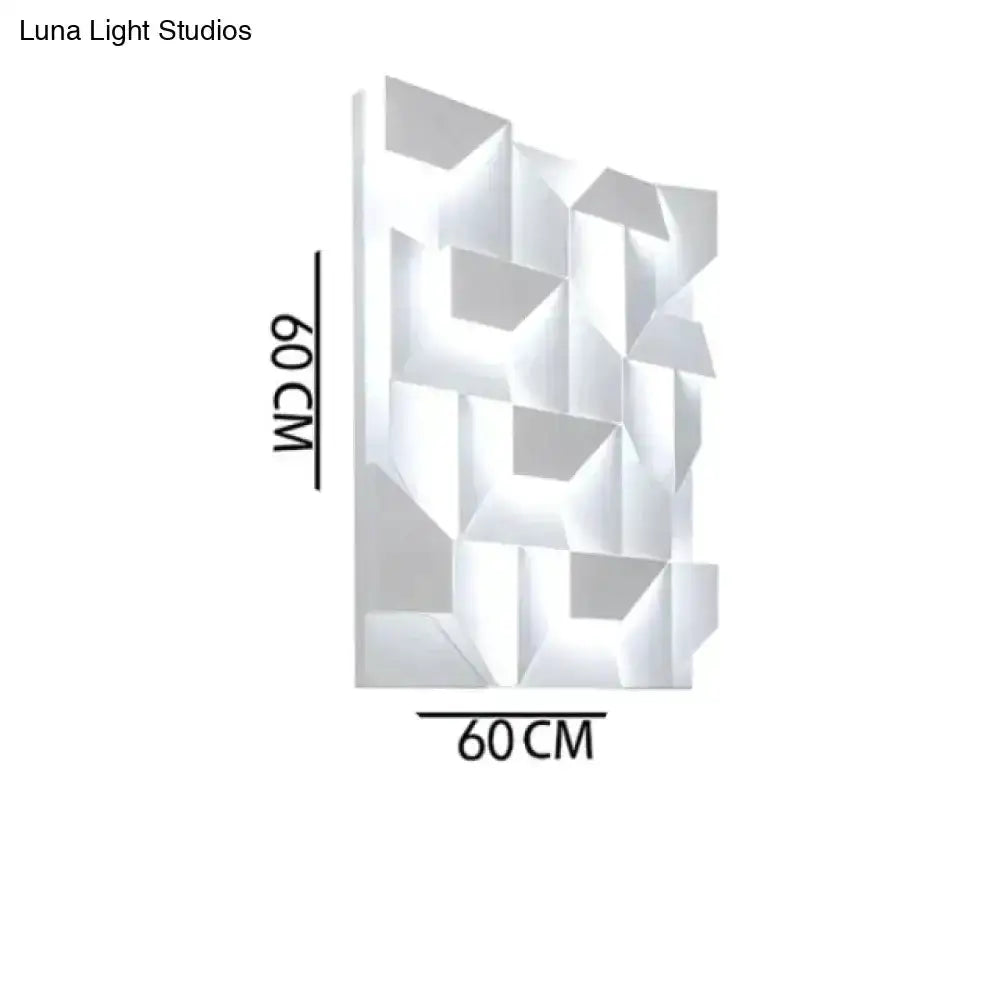 Modern White Geometric Wall Lamp for Living Room