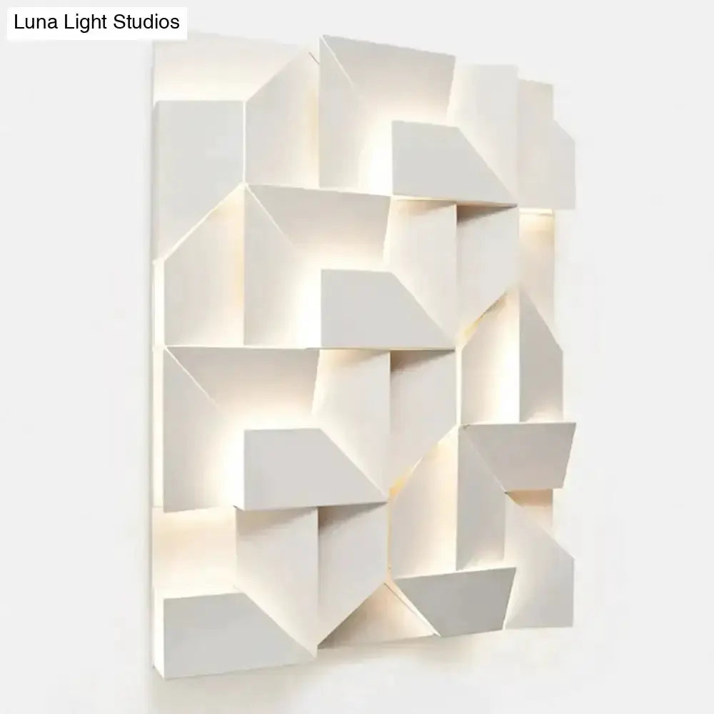 Modern White Geometric Wall Lamp for Living Room