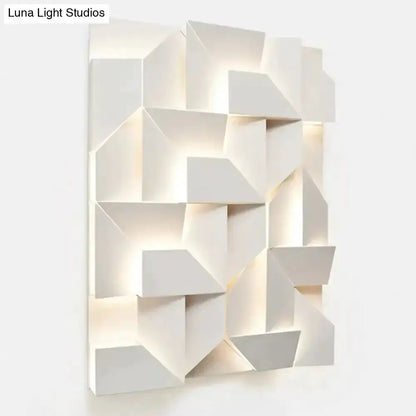 Modern White Geometric Wall Lamp for Living Room