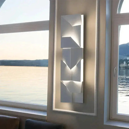 Modern White Geometric Wall Lamp for Living Room