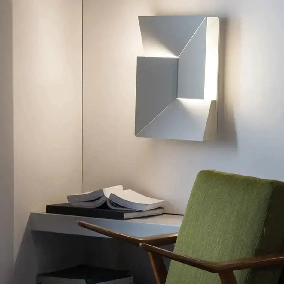 Modern White Geometric Wall Lamp for Living Room