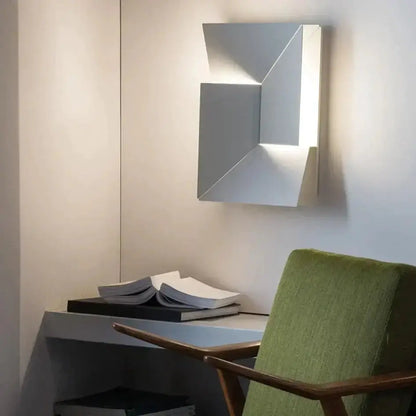 Modern White Geometric Wall Lamp for Living Room