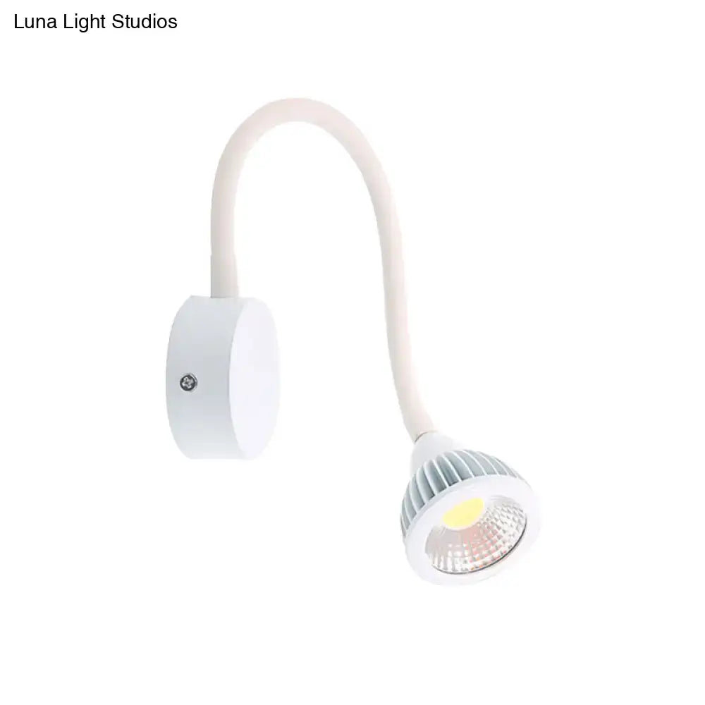 Decorbites white gooseneck adjustable-arm reading sconce wall-mount lamp on Tampa Home & Garden Store