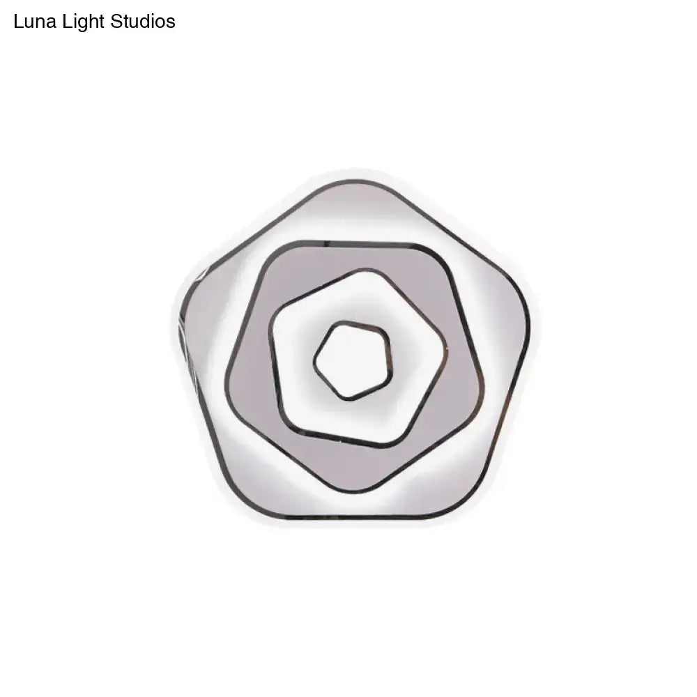 White Scandinavian LED Acrylic Sconce Light for Study Room - Wall Lighting Fixture with Warm and White Light Options