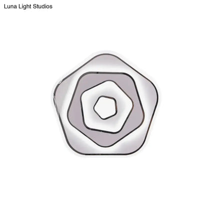 White Scandinavian LED Acrylic Sconce Light for Study Room - Wall Lighting Fixture with Warm and White Light Options