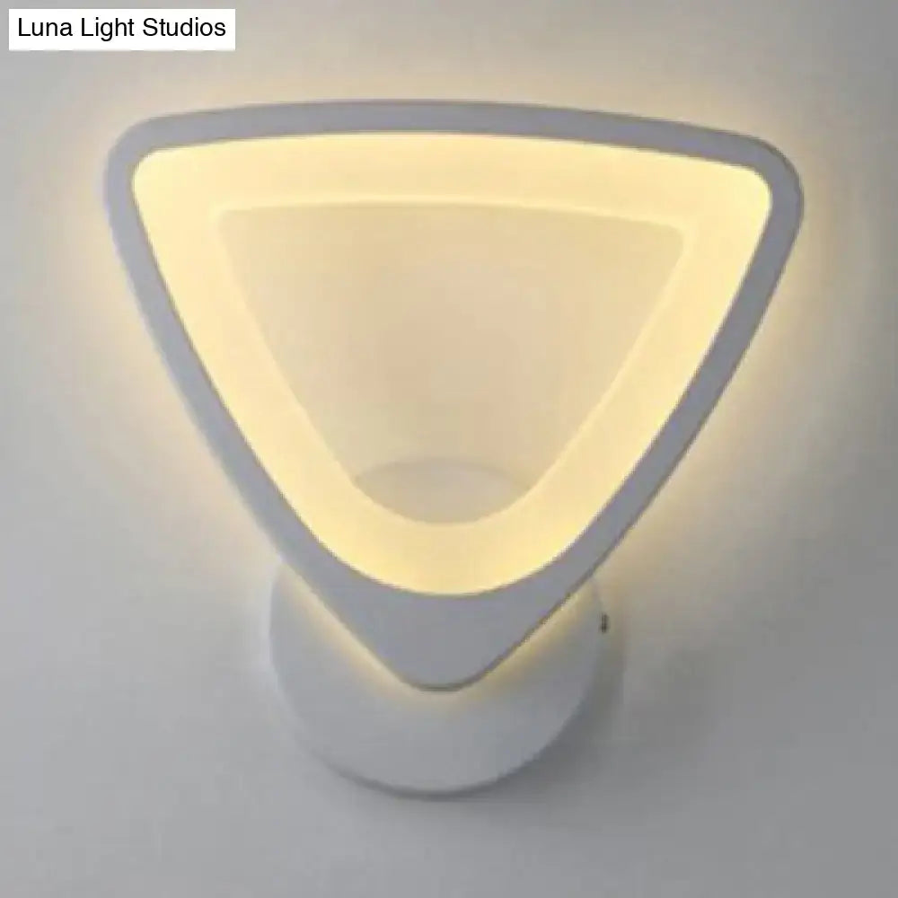 Heart-shaped white LED wall sconce, minimalist bedroom lighting by Decorbites on Tampa Home & Garden Store