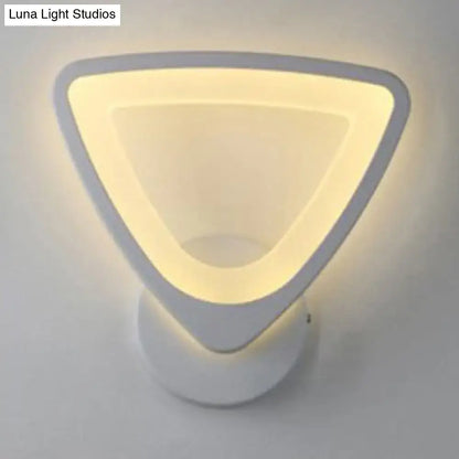 Heart-shaped white LED wall sconce, minimalist bedroom lighting by Decorbites on Tampa Home & Garden Store