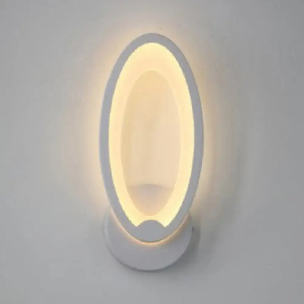 Modern white heart LED wall sconce with warm backlight by Decorbites, bedroom minimalist light on Tampa Home & Garden Store