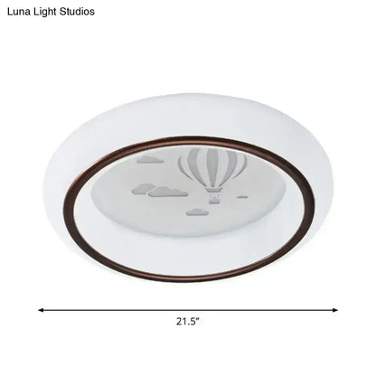 White Balloon Ceiling Light flush mount with white glass and bronze ring Decorbites on Tampa Home & Garden Store