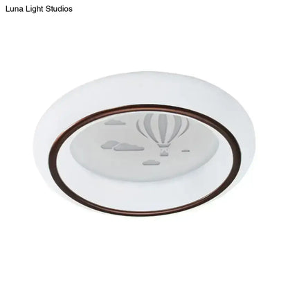 White balloon ceiling light flush mount with copper ring accent by Decorbites for Home & Garden on Tampa Home & Garden Store