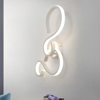 White Infinity Spiral Wall Light by Decorbites, LED neon wall fixture on Tampa Home & Garden Store
