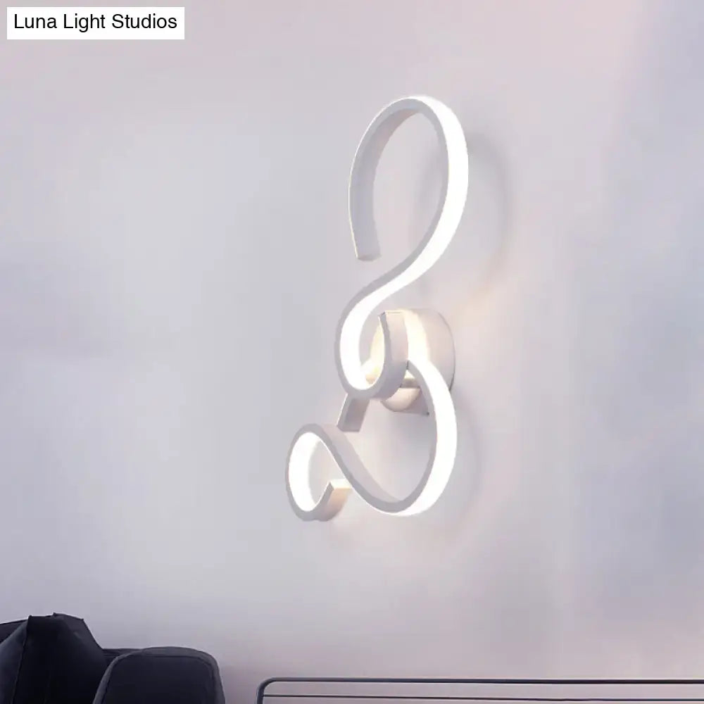 White infinity spiral wall light by Decorbites, modern LED wall lamp on Tampa Home & Garden Store
