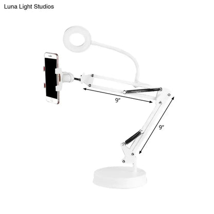 Modern White LED Desk Lamp With Phone Support