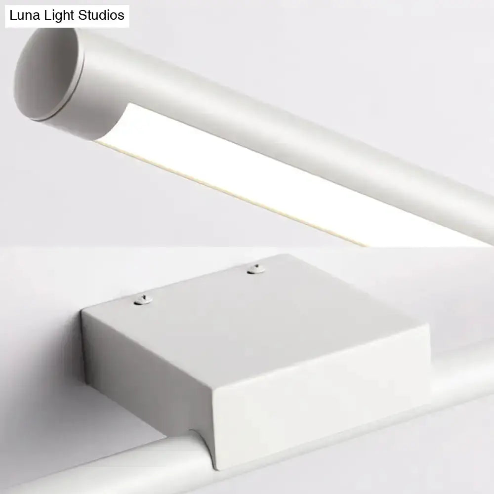 Modern White LED Vanity Lamp With Acrylic Shade