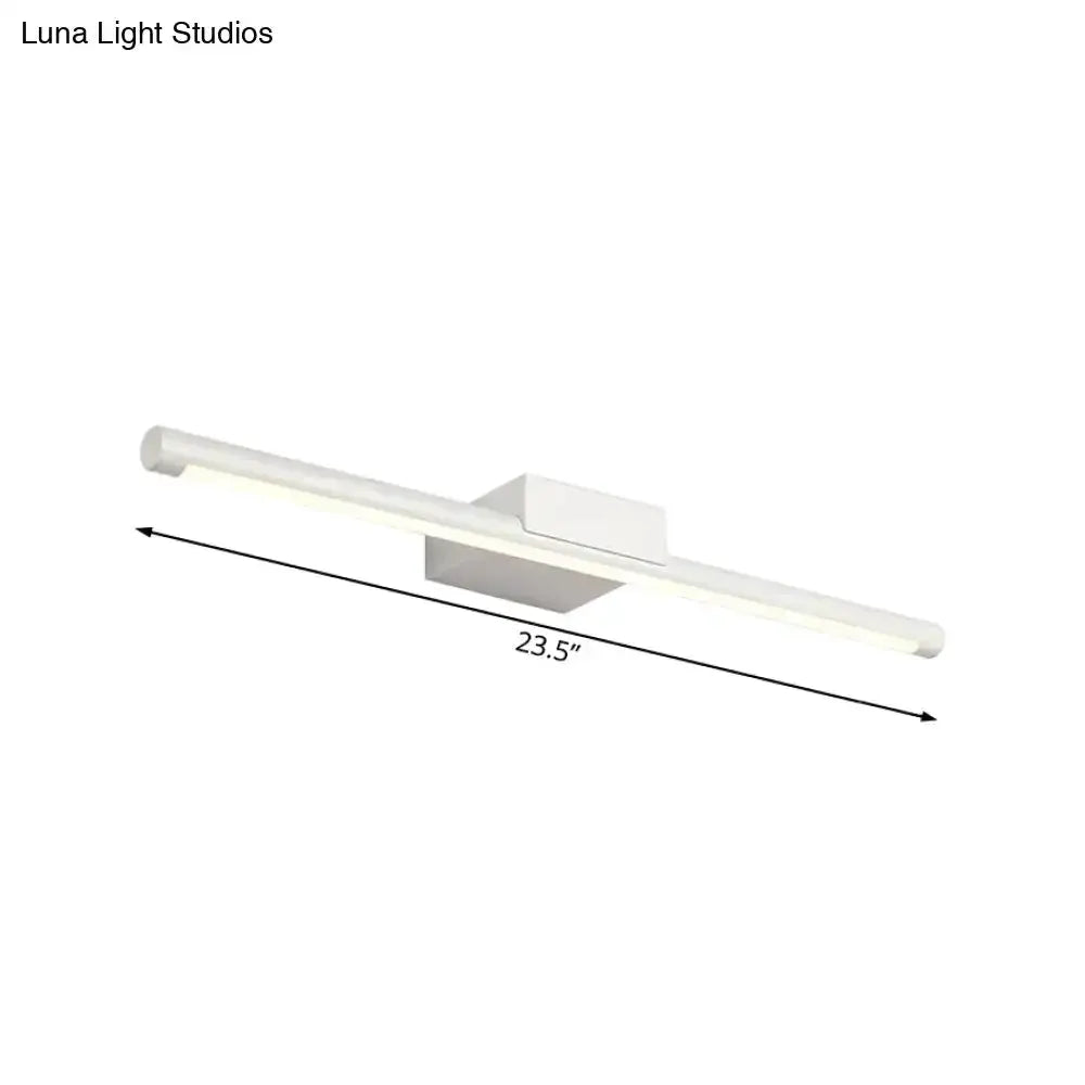 Modern White LED Vanity Lamp With Acrylic Shade