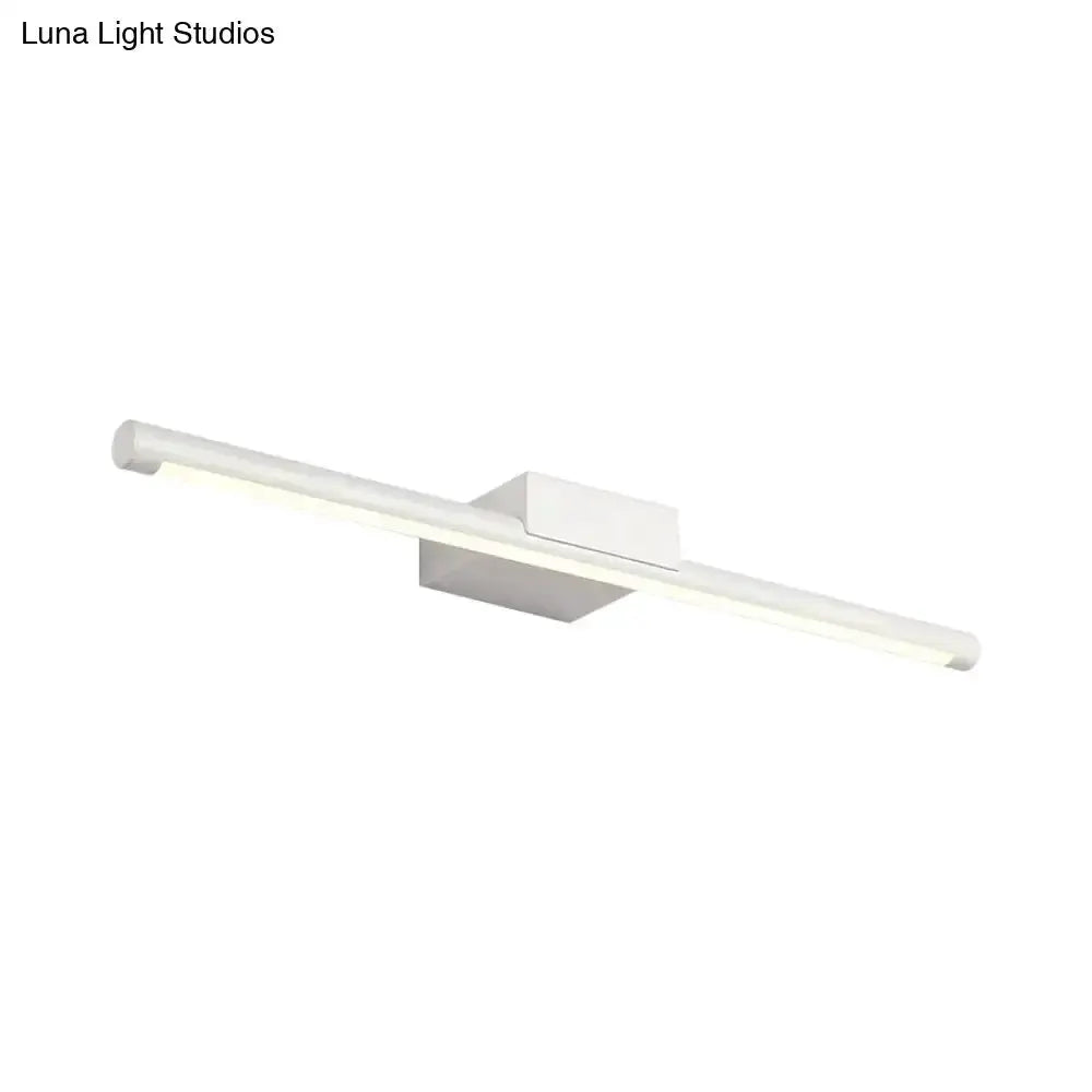 Modern White LED Vanity Lamp With Acrylic Shade