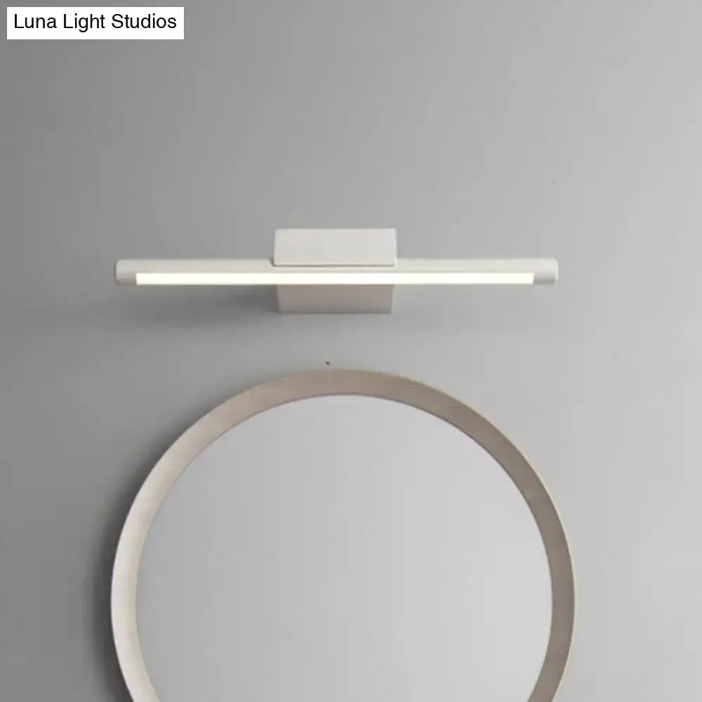 Modern White LED Vanity Lamp With Acrylic Shade