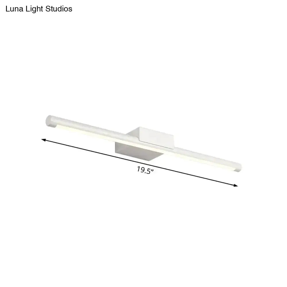 Modern White LED Vanity Lamp With Acrylic Shade