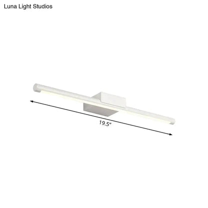 Modern White LED Vanity Lamp With Acrylic Shade