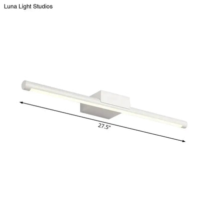 Modern White LED Vanity Lamp With Acrylic Shade