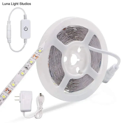 Modern white LED vanity strip wall light for bathroom mirror by Decorbites with power adapter on Tampa Home & Garden Store
