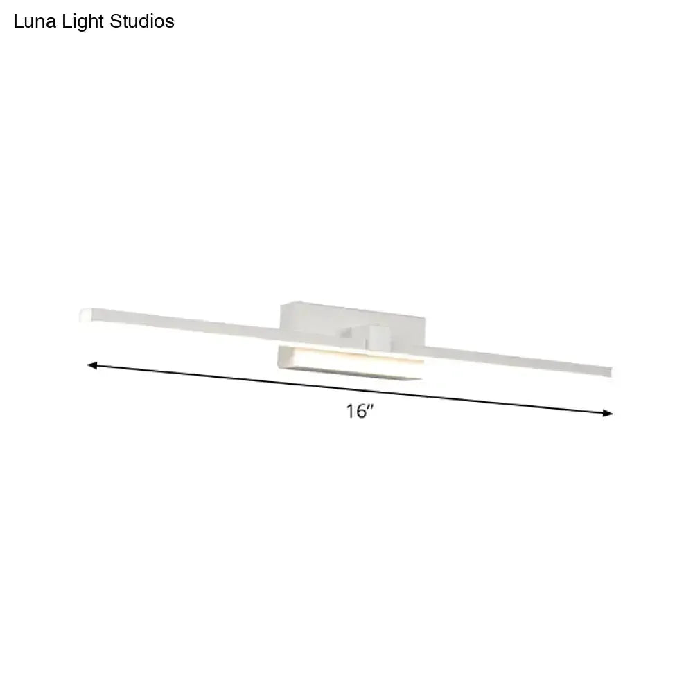 Modern White LED Wall Light for Bathroom Vanity