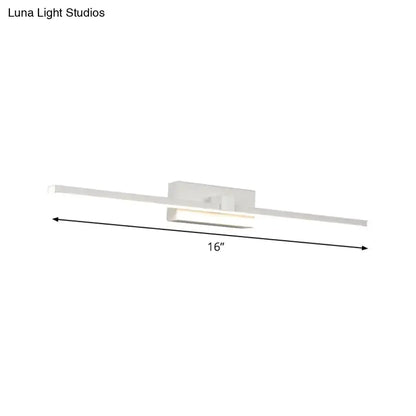 Modern White LED Wall Light for Bathroom Vanity