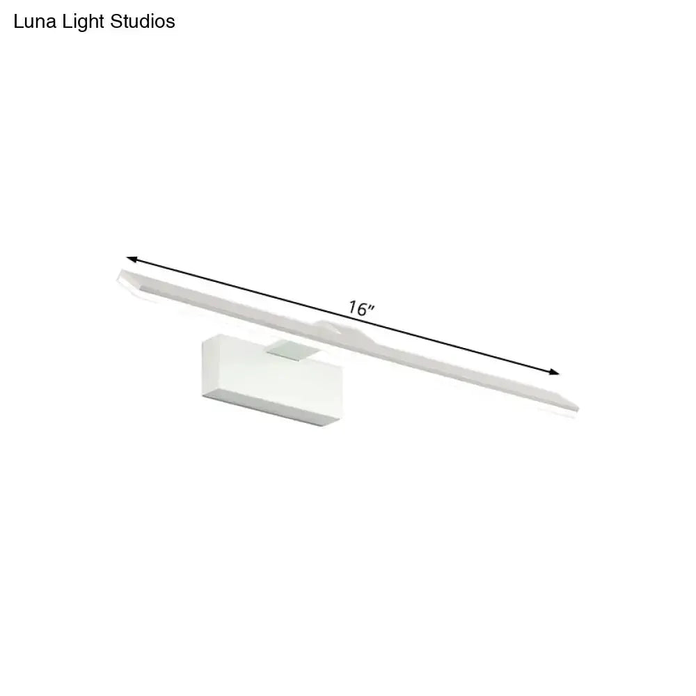 Modern White Led Wall Mount Light Bathroom Lamp