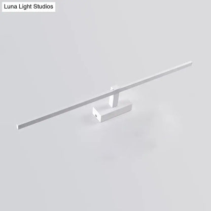 Modern white linear LED wall sconce bathroom mirror light by Decorbites on Tampa Home & Garden Store